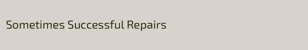 Sometimes Successful Repairs